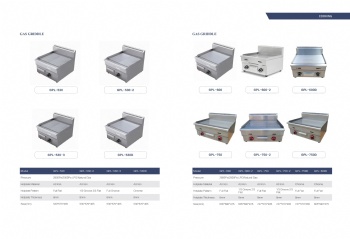 Electric/Gas Griddle /Fryer  Salamander /Bain Marie/Warming Showcase