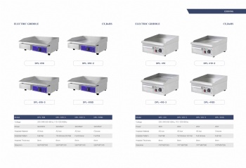 Electric/Gas Griddle /Fryer  Salamander /Bain Marie/Warming Showcase